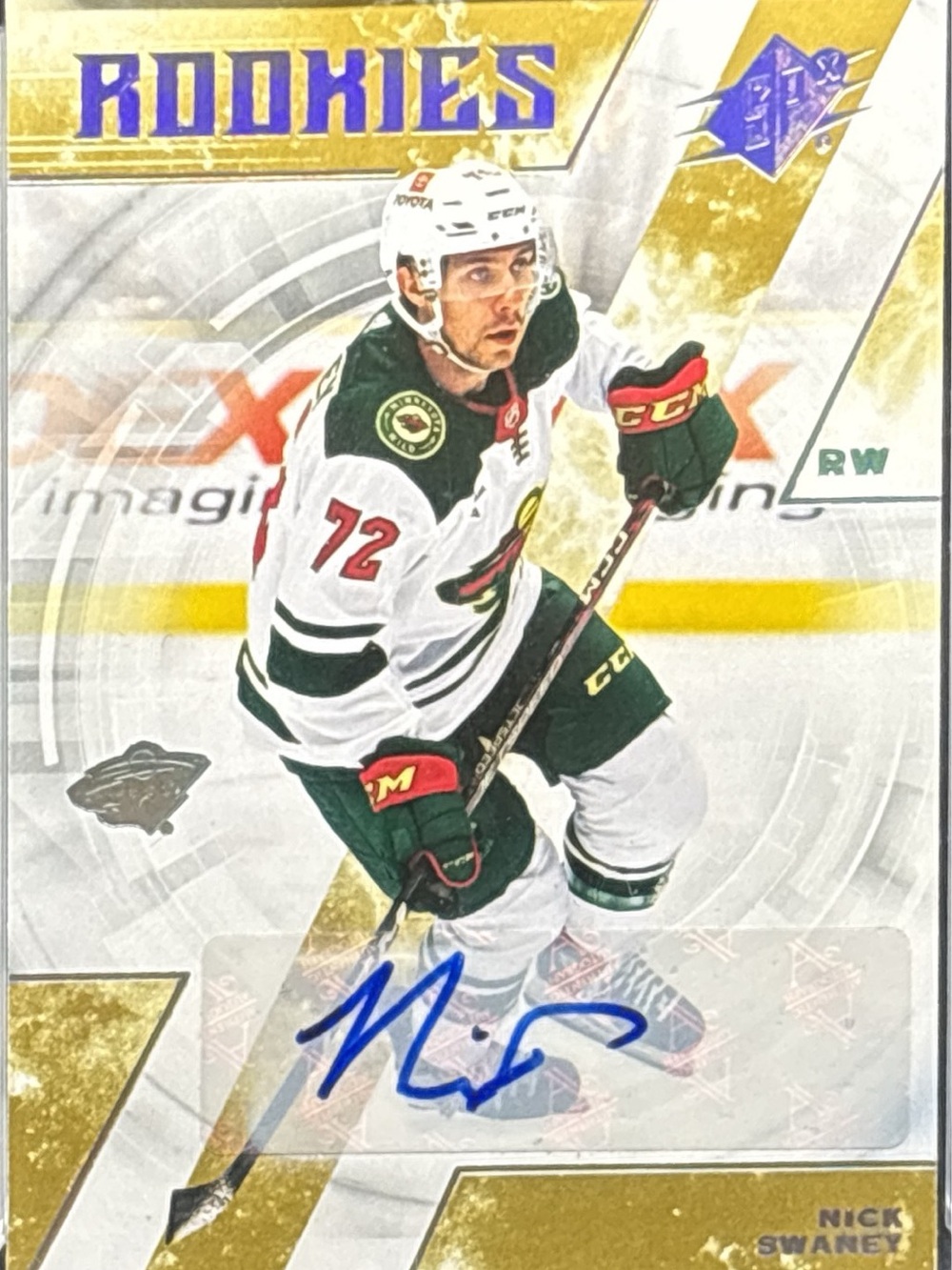 Upper Deck Nick Swaney Rookies Autograph Hockey Trading Card